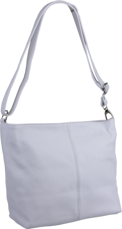 Biela kožená talianska crossbody kabelka Prisca Bianca s prídavným pruhom X NovaKabelka.sk