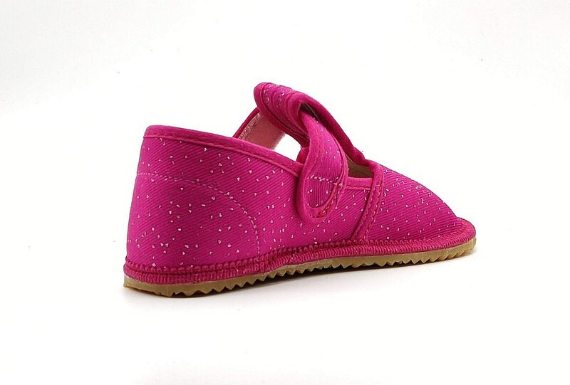 Barefoot papučky BEDA PINK SHINE Ružová BF 060010/W/02 (ZÚŽENÉ)