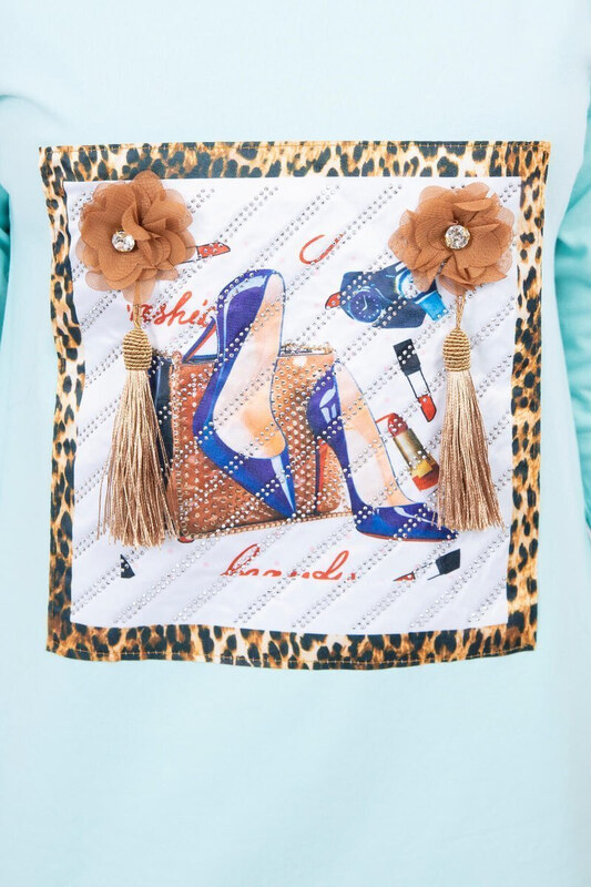 K-Fashion Šaty s 3D grafikou a ozdobnými volánmi mincovňa