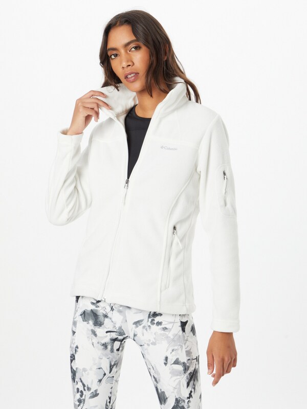 COLUMBIA Funkčná flisová bunda 'Fast Trek II' svetlosivá / biela