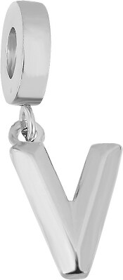 Linda's Jewelry Prívesok na náramok Písmeno V chirurgická oceľ IP059