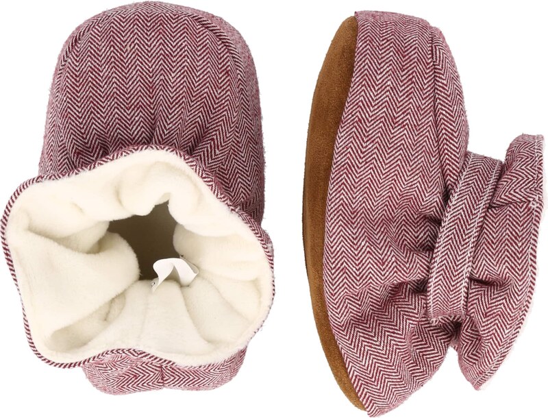 EN FANT Papuče vínovo červená / biela