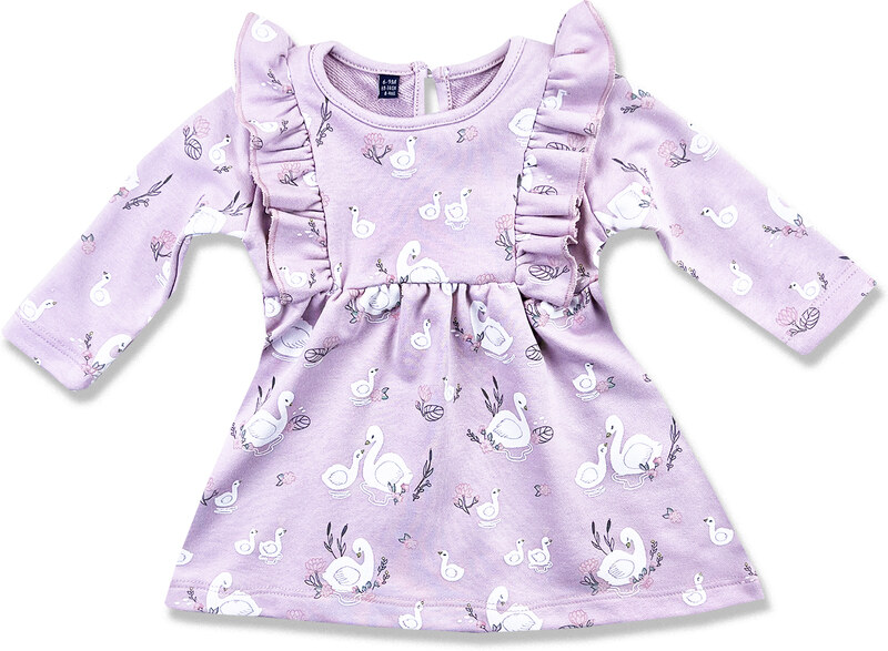 Miniworld Dievčenské šaty - Labuť, staroružové