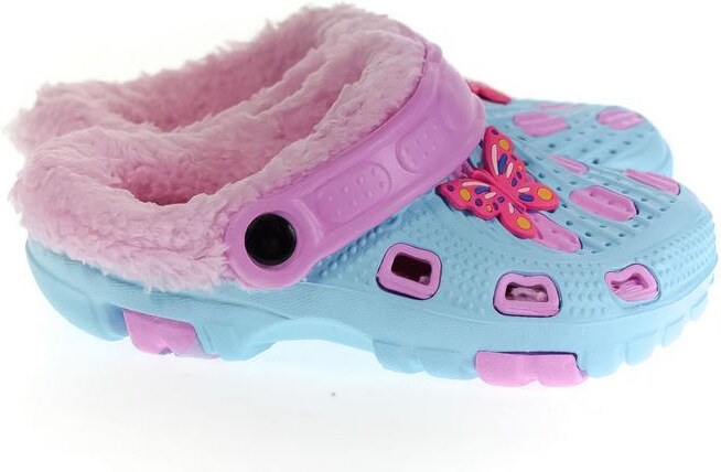 JOHN-C Detské svetlomodré zateplené crocsy SANDY 24-29