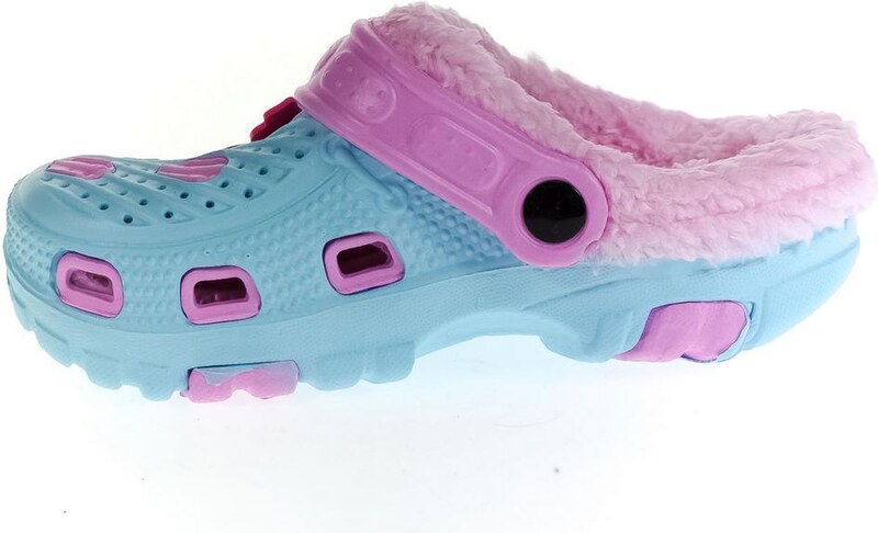 JOHN-C Detské svetlomodré zateplené crocsy SANDY 24-29