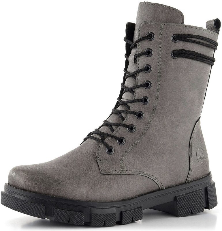 Rieker vyššia šnurovacia členková obuv šedá Y7117-40