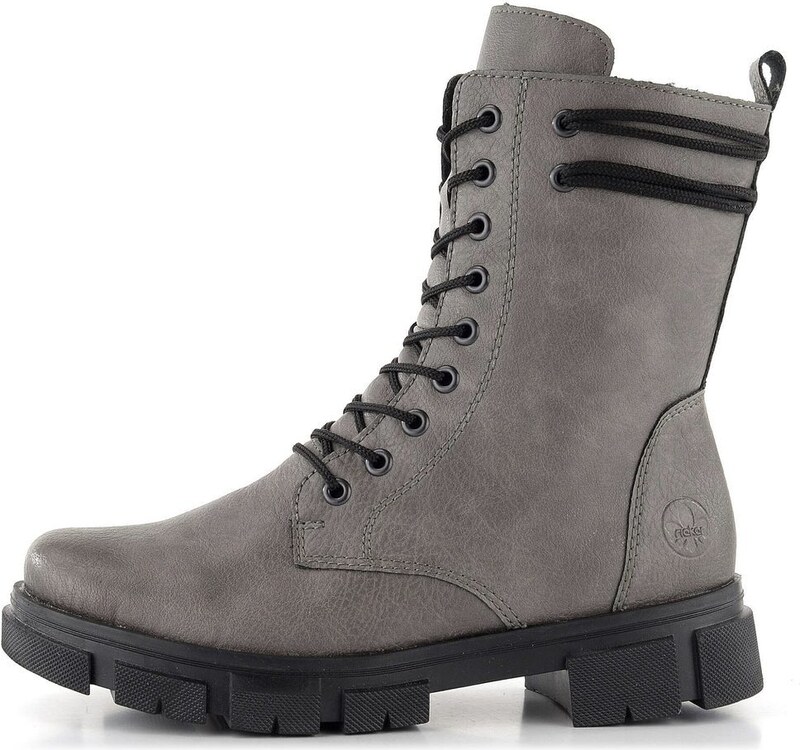 Rieker vyššia šnurovacia členková obuv šedá Y7117-40