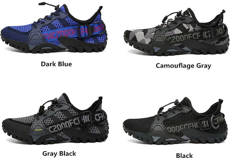 MIXI FASHION Trekové tenisky pánské turistické boty letní s nápisy