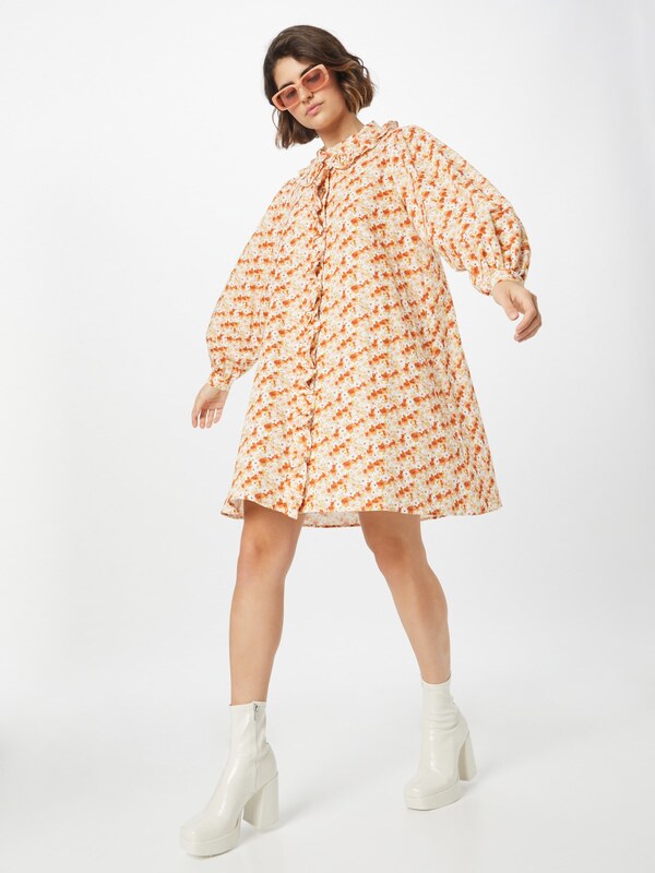 Résumé Košeľové šaty 'OSMARS' béžová / karamelová / žltá / broskyňová