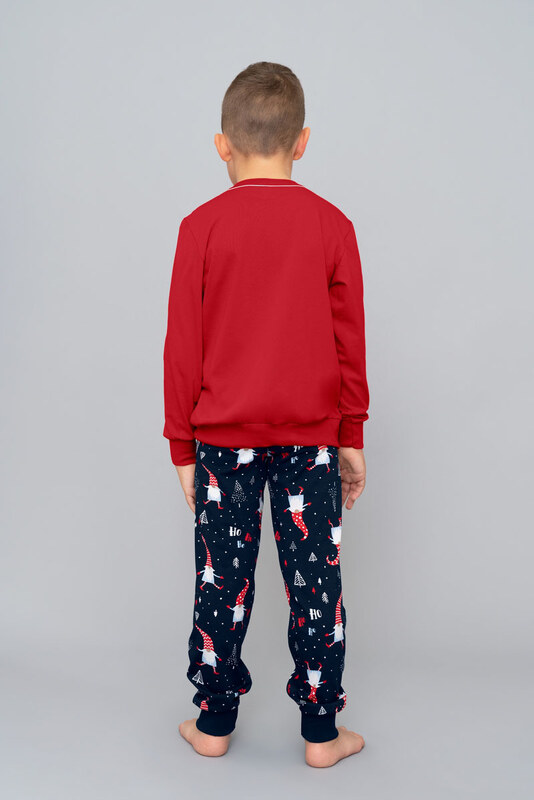Italian Fashion Vianočné chlapčenské pyžamo Skrat mega soft červené-92, Farba červená
