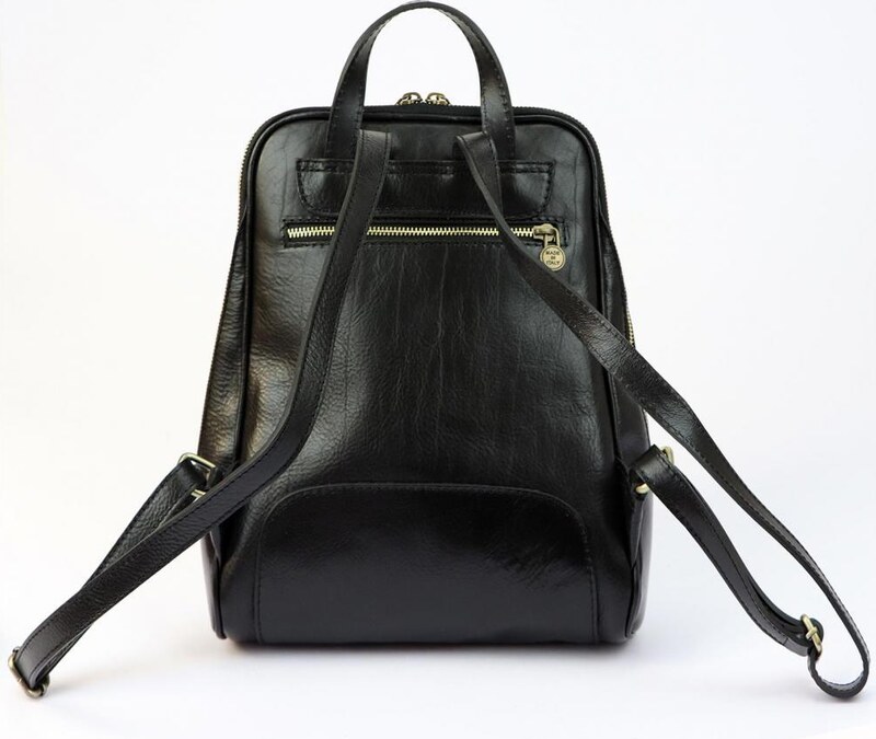 Vera Pelle Kožený zelený dámsky batoh Florence