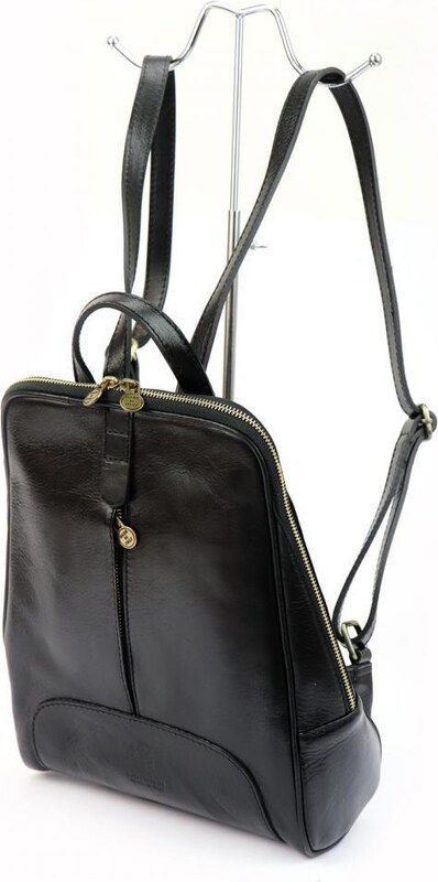 Vera Pelle Kožený zelený dámsky batoh Florence