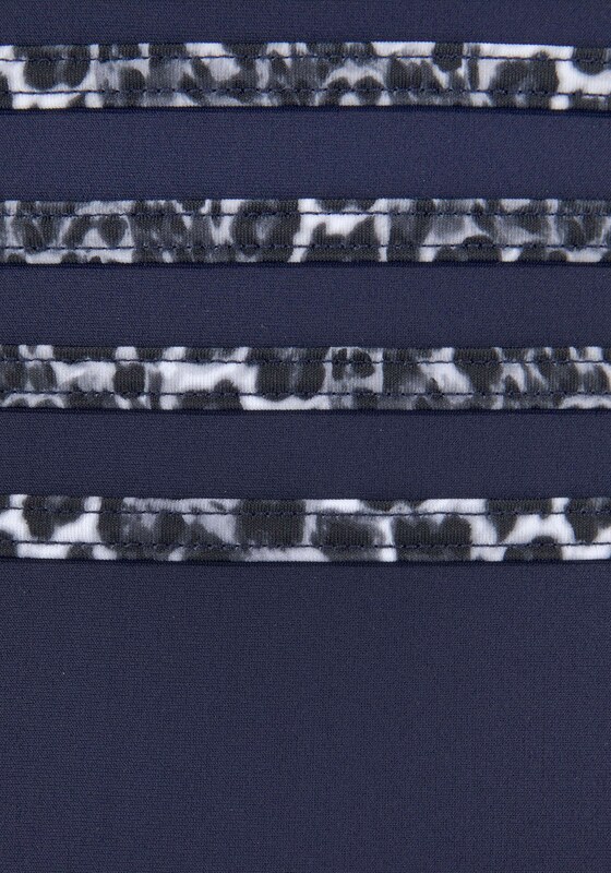 LASCANA Jednodielne plavky námornícka modrá / antracitová / svetlosivá