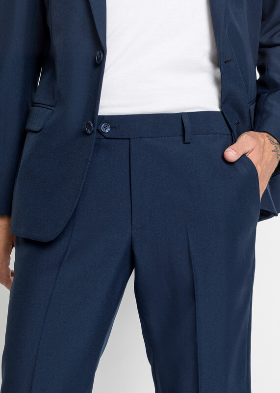 bonprix Oblek (2-dielny) Slim Fit, farba modrá