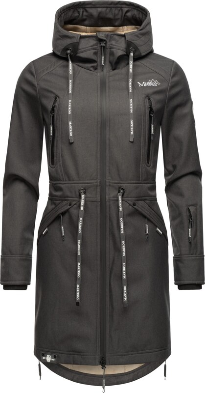 MARIKOO Prechodná parka farby bahna