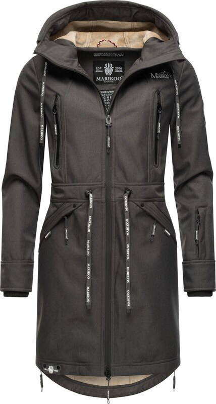 MARIKOO Prechodná parka farby bahna
