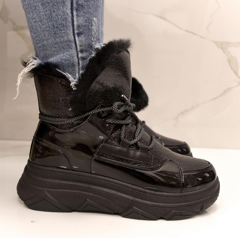 JOHN-C Dámske čierne snehule SCARLETTI