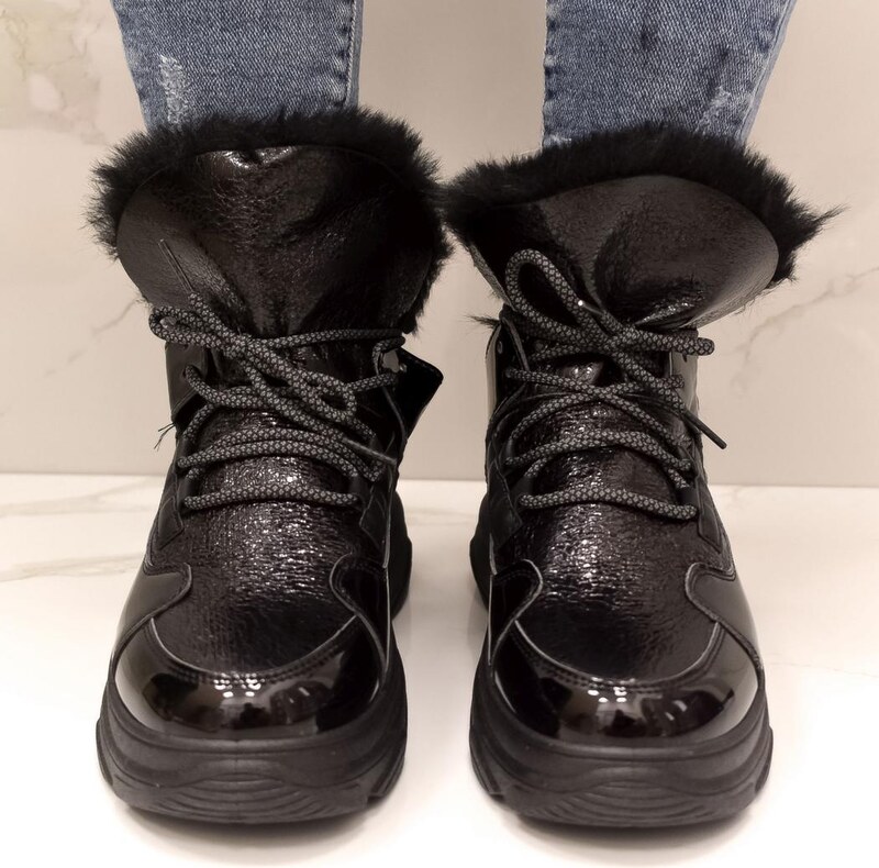 JOHN-C Dámske čierne snehule SCARLETTI