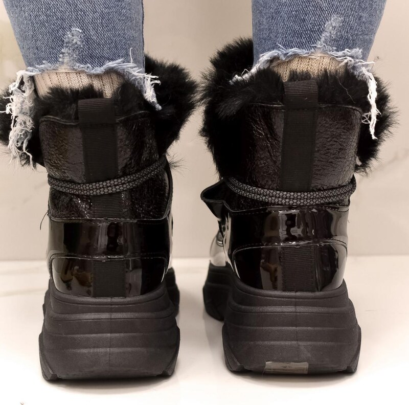 JOHN-C Dámske čierne snehule SCARLETTI