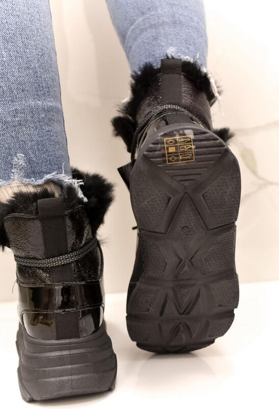 JOHN-C Dámske čierne snehule SCARLETTI