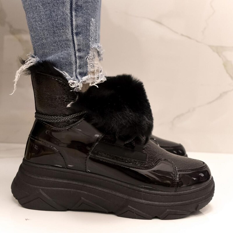 JOHN-C Dámske čierne snehule SCARLETTI