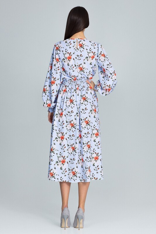 FIGL Dlhé voľné šaty s potlačou M600