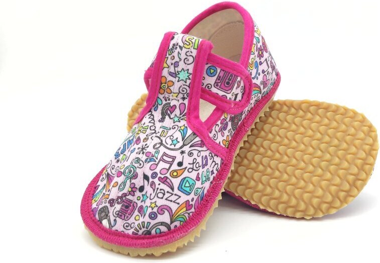 Barefoot papučky BEDA Music BF 060010/W2 (ZÚŽENÉ)