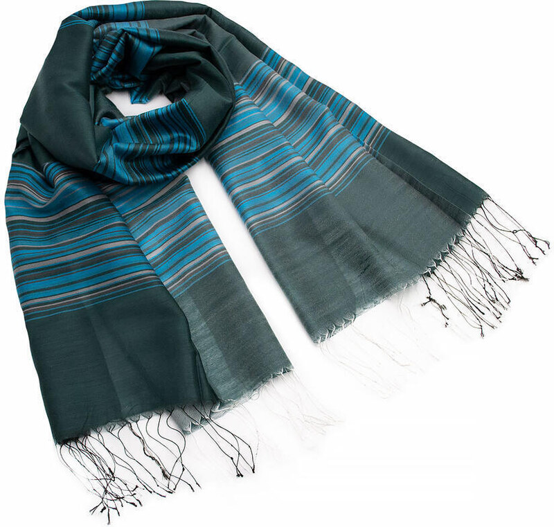 Šál klasický - tyrkysový