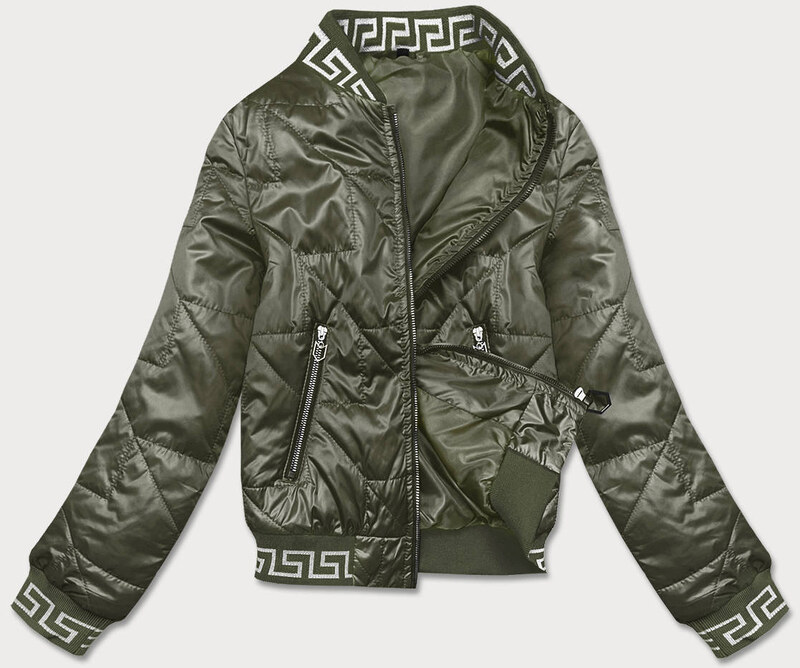 S'WEST Dámsky bomber v khaki farbe (B8123-11)