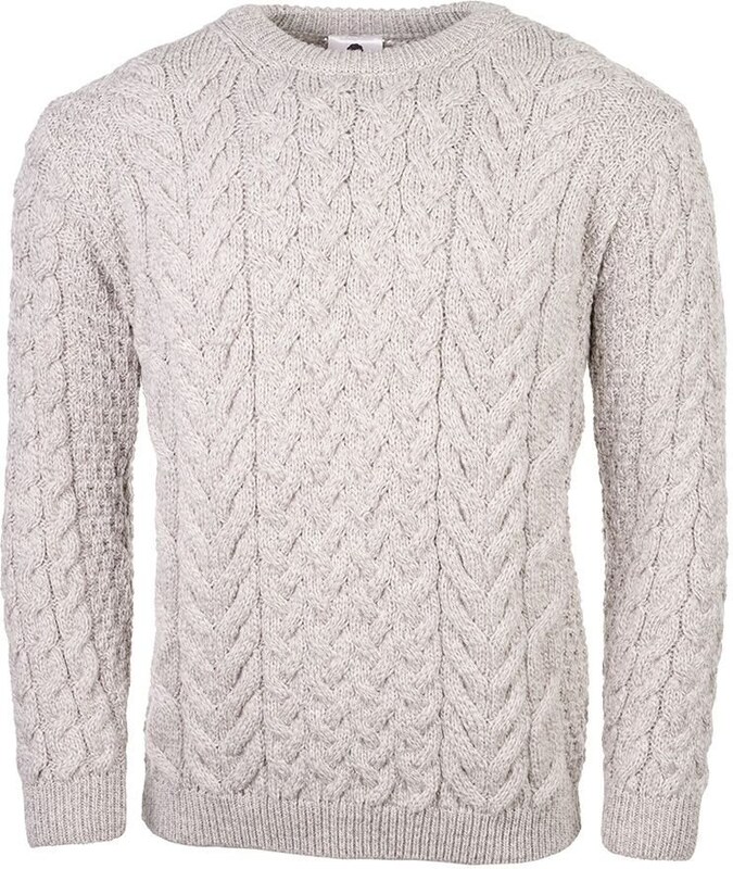 Vlnený sveter Vlnka S08 svetlo sivá veľkosti oblečenia L