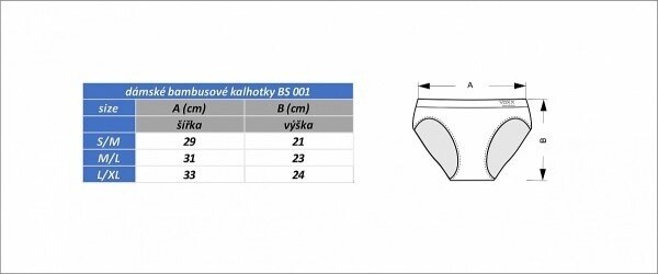 BS-001 dámské bambusové funkční kalhoty VoXX Běžová S / M 1 kus