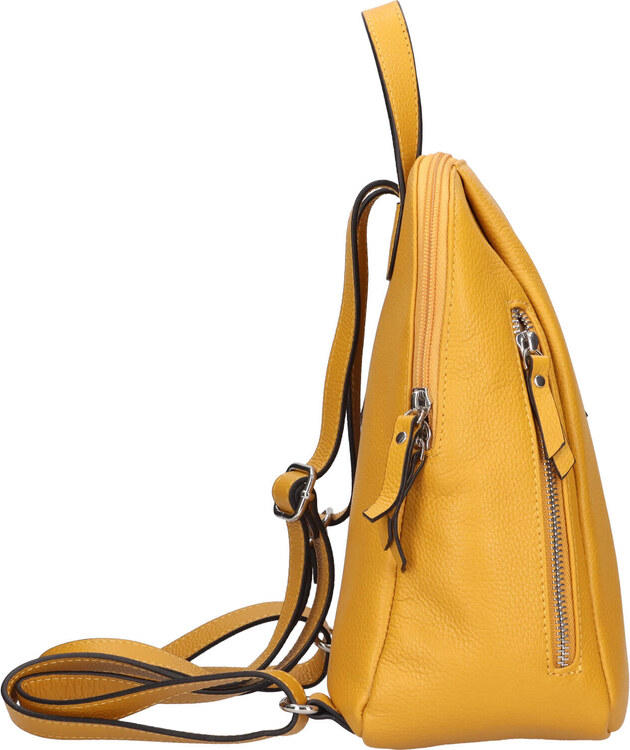 Dámsky kožený batoh Katana Eliabet - žltá