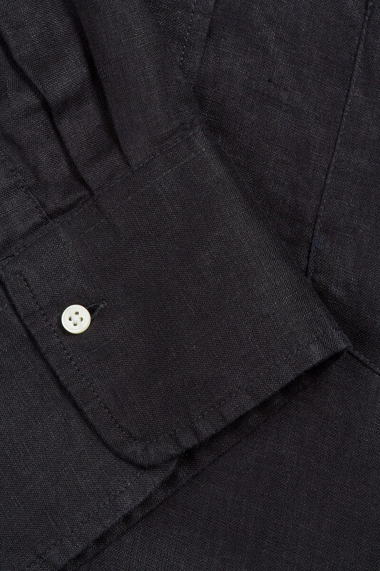 KOŠEĽA GANT OS LINEN SHIRT EBONY BLACK