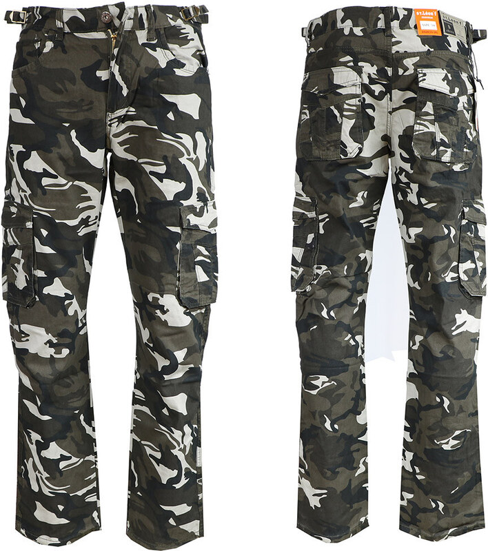 ST. LEONF nohavice pánske DS20 kapsáče nadmerná veľkosť maskáče