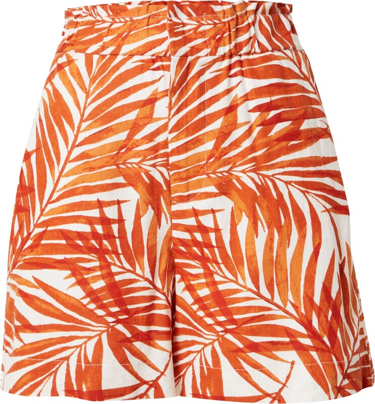ONLY Nohavice 'LISA' oranžová / biela