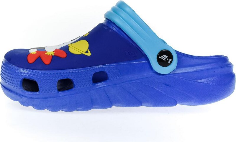 JOHN-C Detské modré gumené šľapky ASTRONAUTS