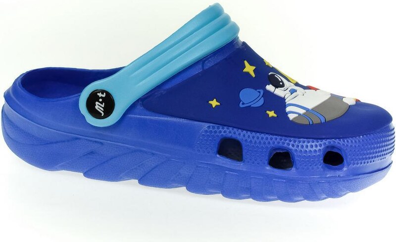 JOHN-C Detské modré gumené šľapky ASTRONAUTS