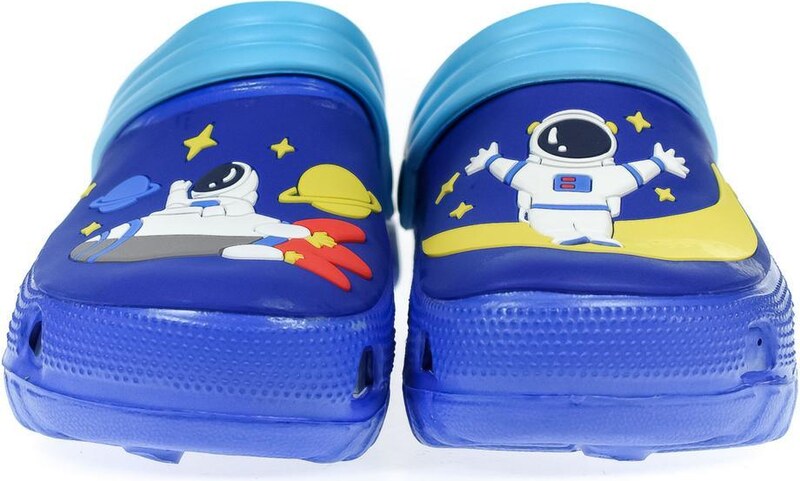 JOHN-C Detské modré gumené šľapky ASTRONAUTS