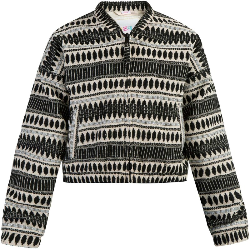 IZIA Prechodná bunda tmelová / čierna / strieborná