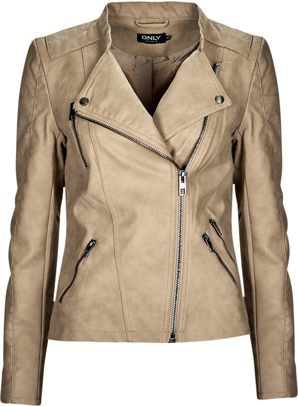 Only Kožené bundy ONLAVA FAUX LEATHER BIKER OTW Only