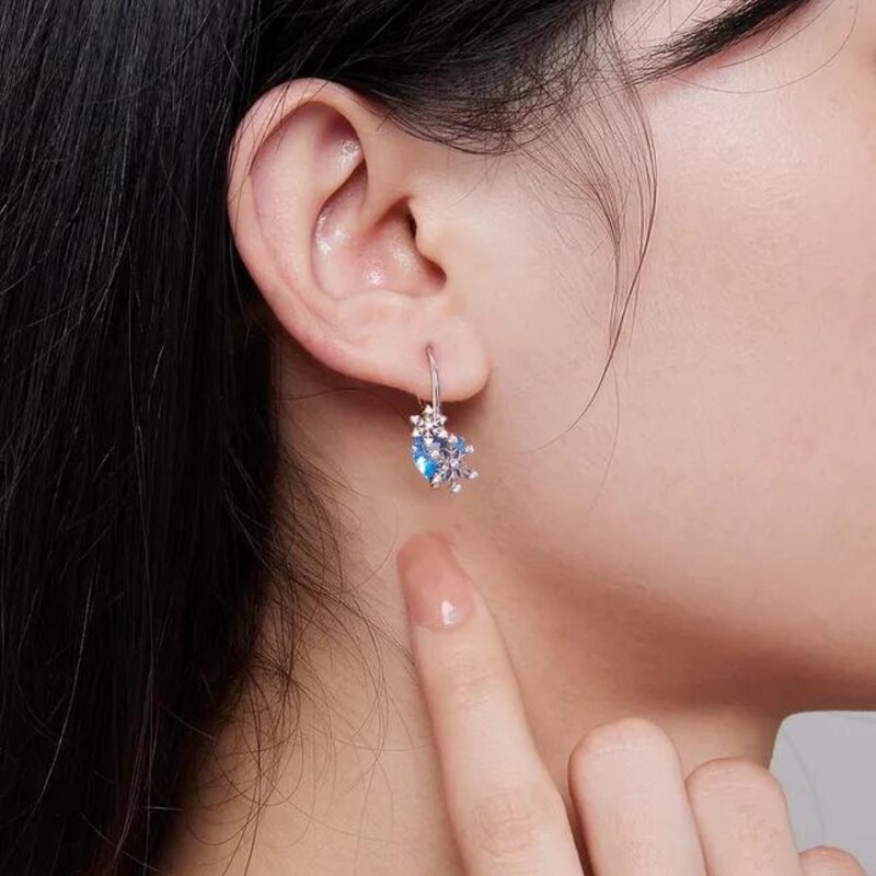 Olivie Strieborné náušnice SNEHOVÁ VLOČKA 7768