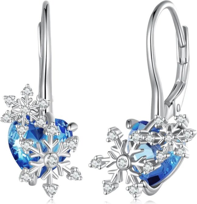 Olivie Strieborné náušnice SNEHOVÁ VLOČKA 7768