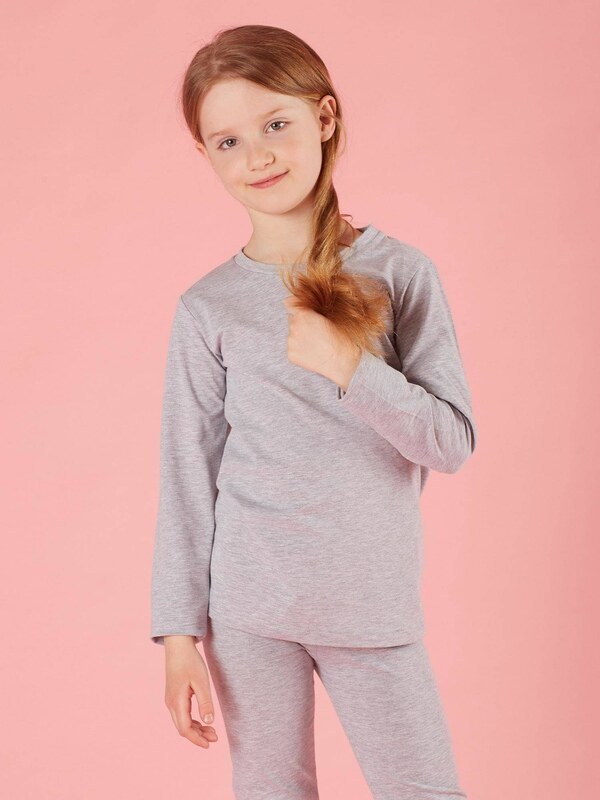 Yups Girls' blouse basic grey
