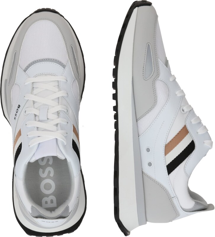 BOSS Nízke tenisky 'Jonah' svetlohnedá / svetlosivá / čierna / biela
