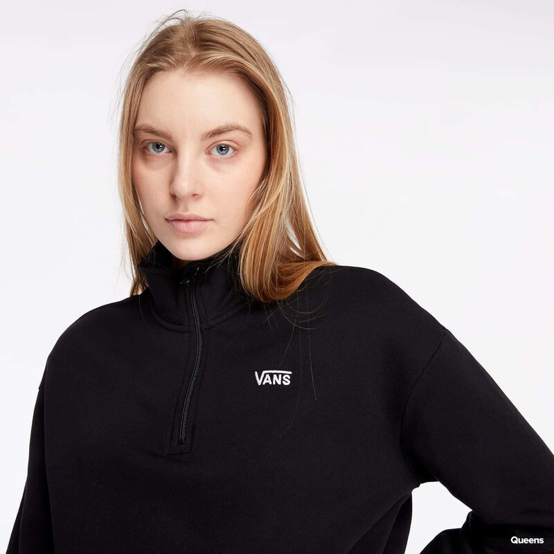 Mikina Vans Left Chest Half Zip Fleece Black XL