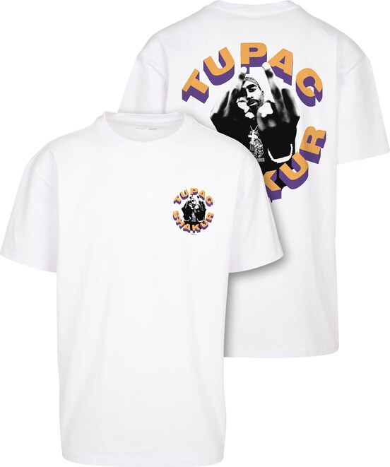 Merchcode 2Pac Toss it up Oversize Tee White