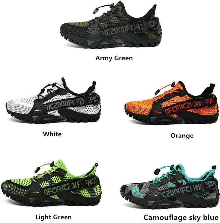 MIXI FASHION Trekové tenisky pánské turistické boty letní s nápisy