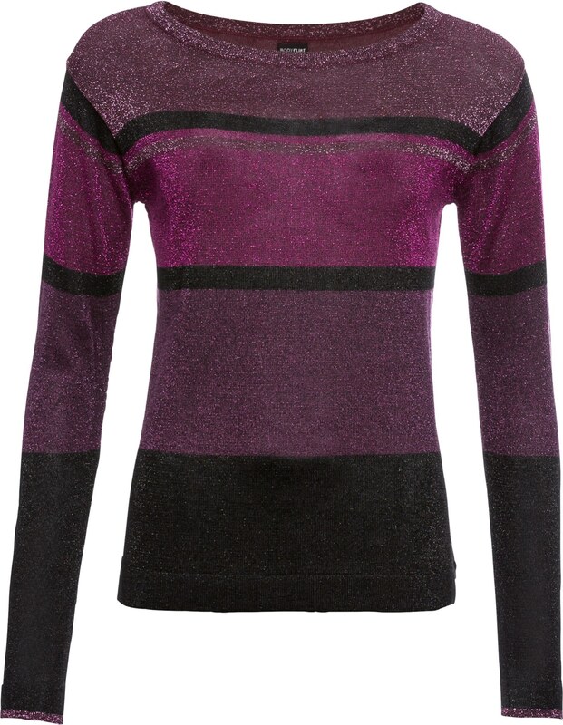 bonprix Pulóver, jemne pletený z viskózového mixu, farba fialová