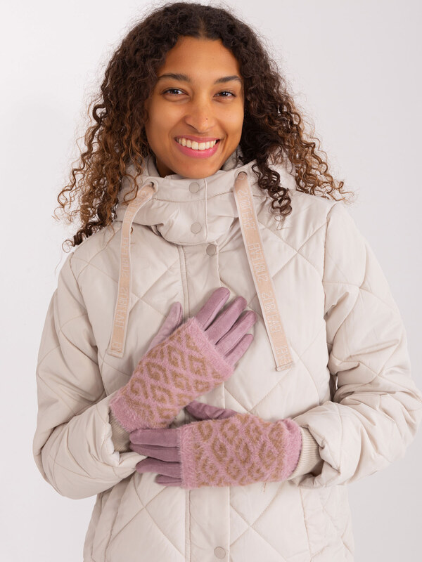 Wool Fashion Italia Gloves-AT-RK-2310.61-dark pink