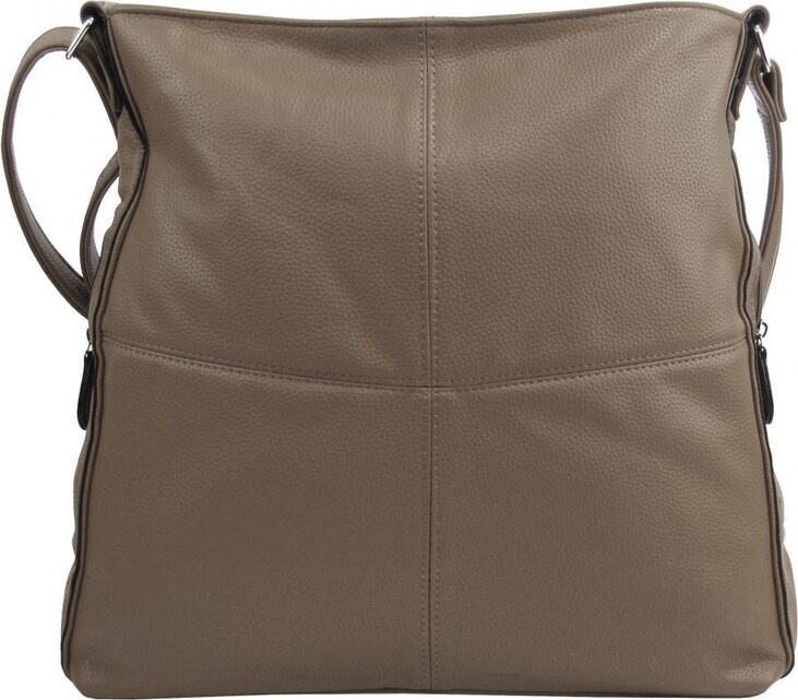 Maria Marni Praktická veľká dámska crossbody kabelka 47-MH prírodná hnedá